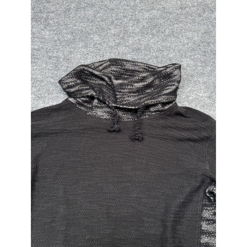 Hollister Womens Small Black White Marled Funnel Neck Pullover Knit Sweater - Picture 9 of 13